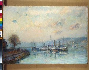 Depuis la Maison de Bateau, banlieue de Rouen