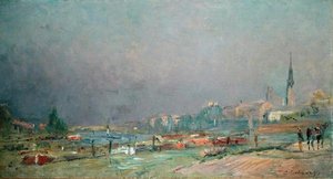 Sur la rive - Albert Charles Lebourg