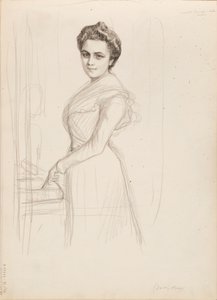 Camille Vallery-Radot, esquisse de portrait - Albert Edelfelt
