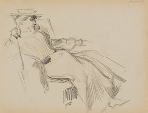 Femme assise - Albert Edelfelt
