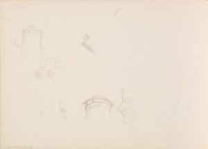 Dessins de plantes, Tour de Savonlinna - Albert Edelfelt