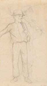 Garçon, peut-être une esquisse pour un tableau de Veräjällä - Albert Edelfelt