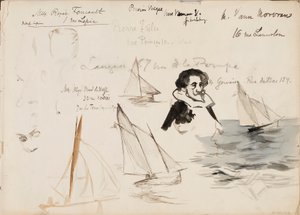Voiliers et personnages - Albert Edelfelt
