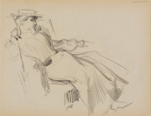 Femme assise - Albert Edelfelt