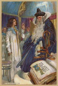 Je commençai à prendre courage et racontai à Son Altesse une courte histoire de mes diverses aventures (chromolithographie) - Albert Edward Jackson