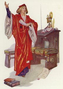 Shakespeare : Le Marchand de Venise (lithographie en couleur) - Albert Edward Jackson