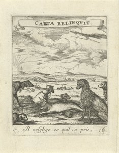 Paysage avec chiens