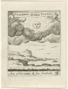 Paysage avec lune