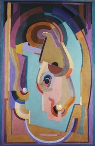 Composition Violet et Vert ; Purple and Green Composition - Albert Gleizes