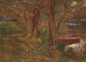 La rivière au crépuscule - Albert Goodwin