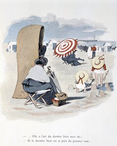 Scène de plage dans « Étoile de mer ». A. Guillaume. Éditions Simonis Empis, Paris - Albert Guillaume