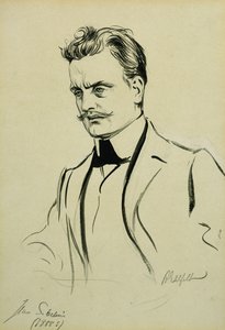 Portrait du compositeur Jean Sibelius, petit demi-longueur - Albert Gustaf Aristides Edelfelt