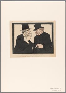 Projet pour une caricature politique sur la loi des pensions : Entre frères - Albert Hahn (I)