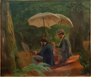 Deux artistes au travail