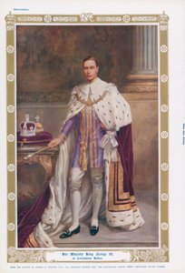 Le roi George VI dans ses robes de couronnement - Albert Henry (after) Collings