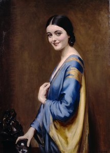 Robe bleue et or