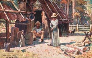 Types australiens : Le Sélectionneur (lithographie en couleur)
