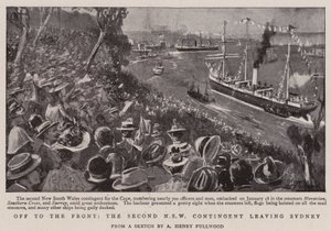 En route pour le front, le deuxième contingent de NSW quittant Sydney - Albert Henry Fullwood