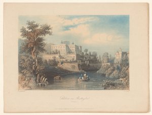 Vue du Castello del Catajo à Battaglia Terme