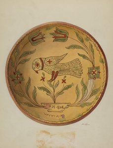 Assiette à tarte allemande de Pennsylvanie, c. 1936 - Albert J. Levone