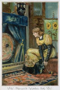 Vœux très précieux pour vous, carte de Noël victorienne, publiée par Hildesheimer et Faulkner, Londres, c.1880