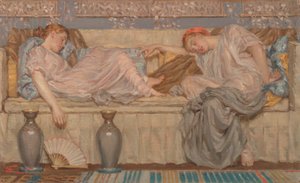 Étude de perles, Deux femmes sur un canapé, 1875, vers 1875