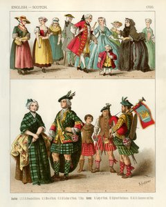 Costumes anglais et écossais 1700