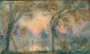 Lever de soleil sur l’étang, matinée d’automne à Hondouville