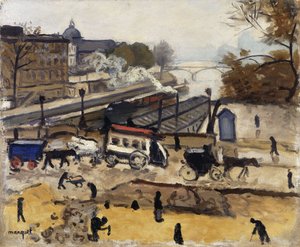 Paris, le Pont Neuf, travaux