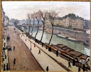 Vue de la Seine depuis le Quai des Grands Augustins à Paris