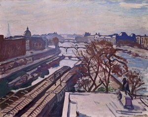 Vue de la Seine avec le monument Henri IV - Albert Marquet