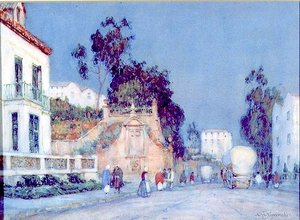 Début de soirée dans une ville espagnole - Albert Moulton Foweraker