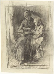 Une mère lisant avec sa petite fille