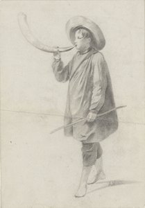 Jeune berger jouant de la corne