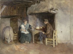 Déjeuner dans une famille de paysans