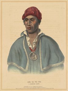 Qua-Ta-Wa-Pea, chef Shawnee - Albert Newsam, after Henry Inman, after Charles Bird King