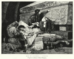 Mort De Clodebert, À Soissons (gravure) - Albert Pierre René (after) Maignan