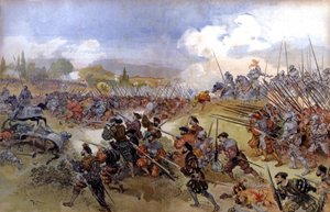 Bataille de Cérisoles entre François Ier et Charles V - Albert Robida
