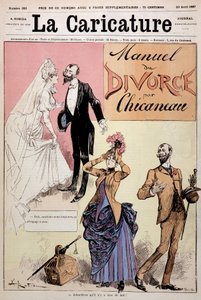 Couple marié puis divorcé, « Le Manuel du divorce » par Chicaneau, illustration d