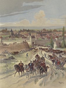 François Ier faisant travailler aux remparts de Paris - Albert Robida