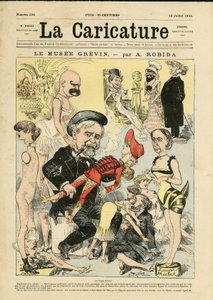 Illustration par Albert Robida (1848-1926) pour la couverture de La Caricature (1880)