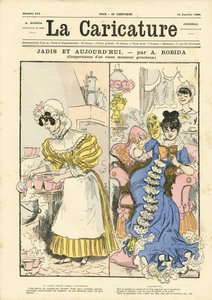 Illustration par Albert Robida (1848-1926) pour la couverture de La Caricature (1880) - Albert Robida
