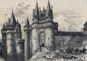 Le Châtelet à Vitré en Ille-et-Vilaine - La vieille France - Bretagne - texte, dessins et lithographies, par Albert Robida (1848-1926) fin 19ème siècle - Albert Robida