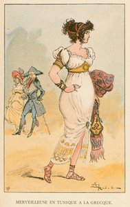 Merveilleuse en tunique à la grecque - Albert Robida