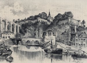 La ville de Dinan - La vieille France - La Bretagne - texte, dessins et lithographies, par Albert Robida (1848-1926) fin 19ème siècle - Albert Robida