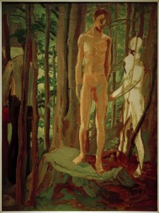 Sébastien sur la souche - Albert Weisgerber