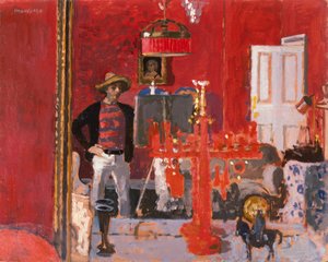 Autoportrait avec un chapeau turc - Alberto Morrocco