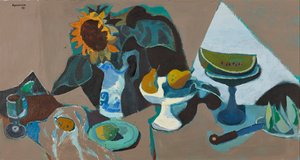 Nature morte avec tournesol - Alberto Morrocco