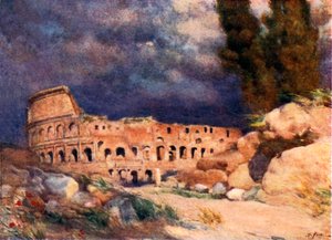 Le Colisée dans une tempête - Alberto Pisa