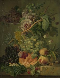 Nature morte avec fleurs et fruits